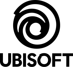 Ubisoft swirl logo with text: UBISOFT