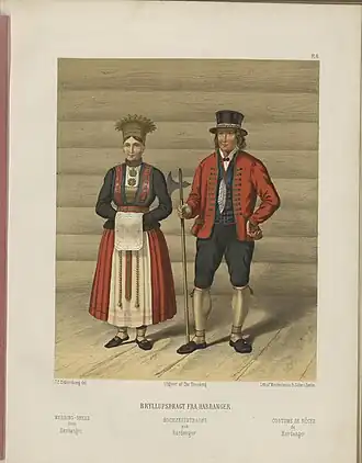 Wedding couple from Hardanger