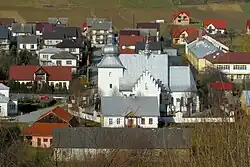 Ujanowice with the Church of Saint Archangel Michael
