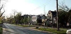 Houses on Popularna Street in Old Włochy.