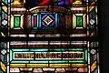 Ulisse and Sergio De Matteis, detail (with date) of the stained-glass window in the chapel of the Castello Mackenzie, Genoa. 1903.