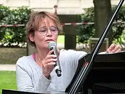Haage performing in Erlangen in 2016