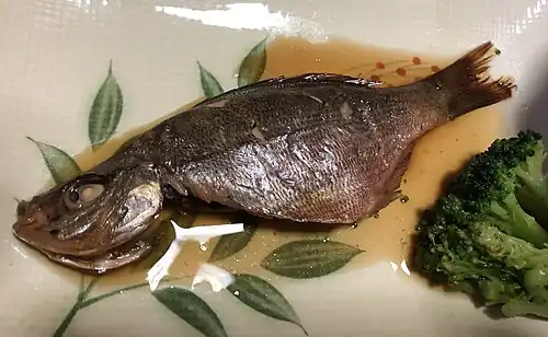 Recently prepared black surfperch