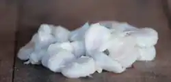 A pile of white slimy beans