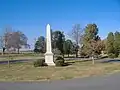 Driving circle around the monument