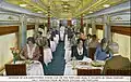 Inaugural Portland Rose decor of the 1930s heavyweight era dining car