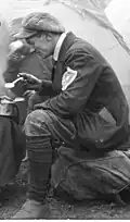 Unknown war correspondent of the First Balkan War, at the front of Epirus, Greece. January 1913. Photograph collection of Actia Nicopolis Foundation, Preveza, Greece.