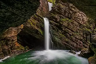 The lower waterfall