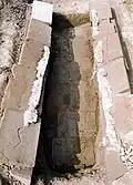 The interior of an ancient tomb
