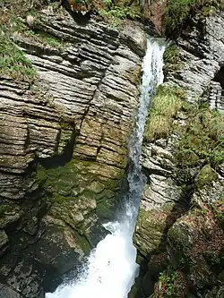 The upper waterfall