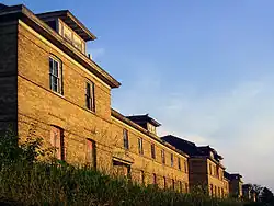 Neglected barracks in the Upper Post, last used during World War II