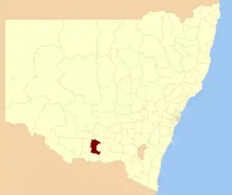 Location within New South Wales