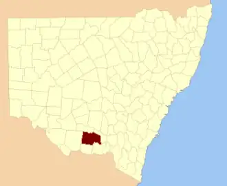 Location in New South Wales