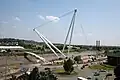 The bridge under construction