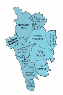 Location of Uttara Kannada