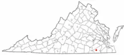 Location of Capronmap, Virginia