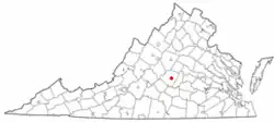 Location of Dillwyn, Virginia