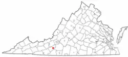 Location of Floyd, Virginia