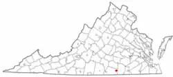 Location of La Crosse, Virginia