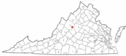 Location of Lyndhurst, Virginia