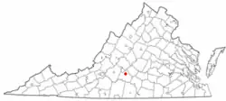 Location of Rustburg, Virginia