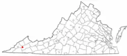 Location of St. Paul, Virginia