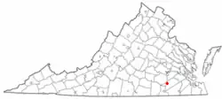 Location of Stony Creek, Virginia