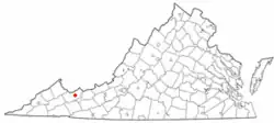 Location of Burke's Garden, Virginia