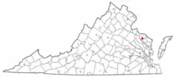 Location of Warsaw, Virginia
