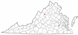 Location of Weyers Cave, Virginia
