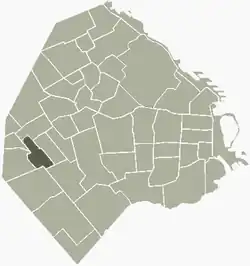 Location of Villa Luro within Buenos Aires
