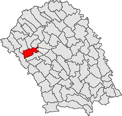 Location in Botoșani County