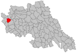 Location in Iași County