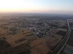 An aerial view of Valergues