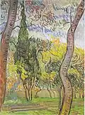 The Garden of Saint-Paul Hospital October 1889 Private Collection (F640)