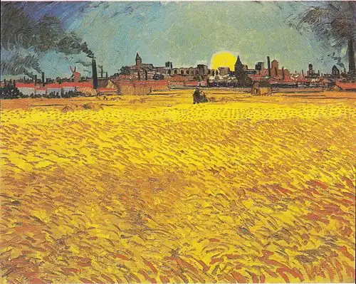 Sunset: Wheat Fields Near Arles, June 1888, Kunstmuseum Winterthur, Switzerland (F465)