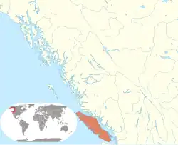 Location of Vancouver Island