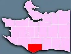 Location of Marpole in Vancouver