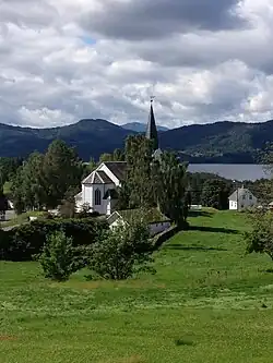 View of the Varaldsøy Church on Varaldsøy