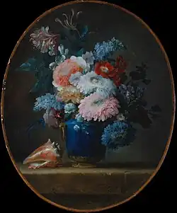 Vase of Flowers and Conch Shell by Anne Vallayer-Coster