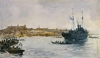 Image 45The landing of Greek troops in Kavala during the Balkan Wars (from History of Greece)