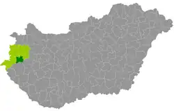 Vasvár District within Hungary and Vas County.