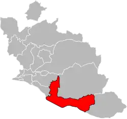 Situation of the canton of Cheval-Blanc in the department of Vaucluse