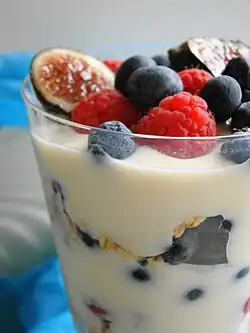 Vegan fruit parfait