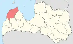Location within Latvia in 1940