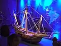 Replica of a historic sailing boat