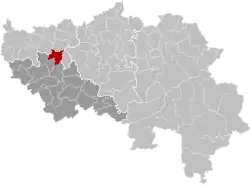 Location of Verlaine in the province of Liège