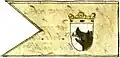 Sketch of flag of Serbia used at the coronation of Ferdinand II (1618)