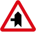 Side road with priority from the left