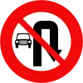 P.124b2: No right U-turns for motor vehicles